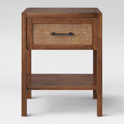 Warwick Wood & Rattan Side Table - Threshold™ | Target