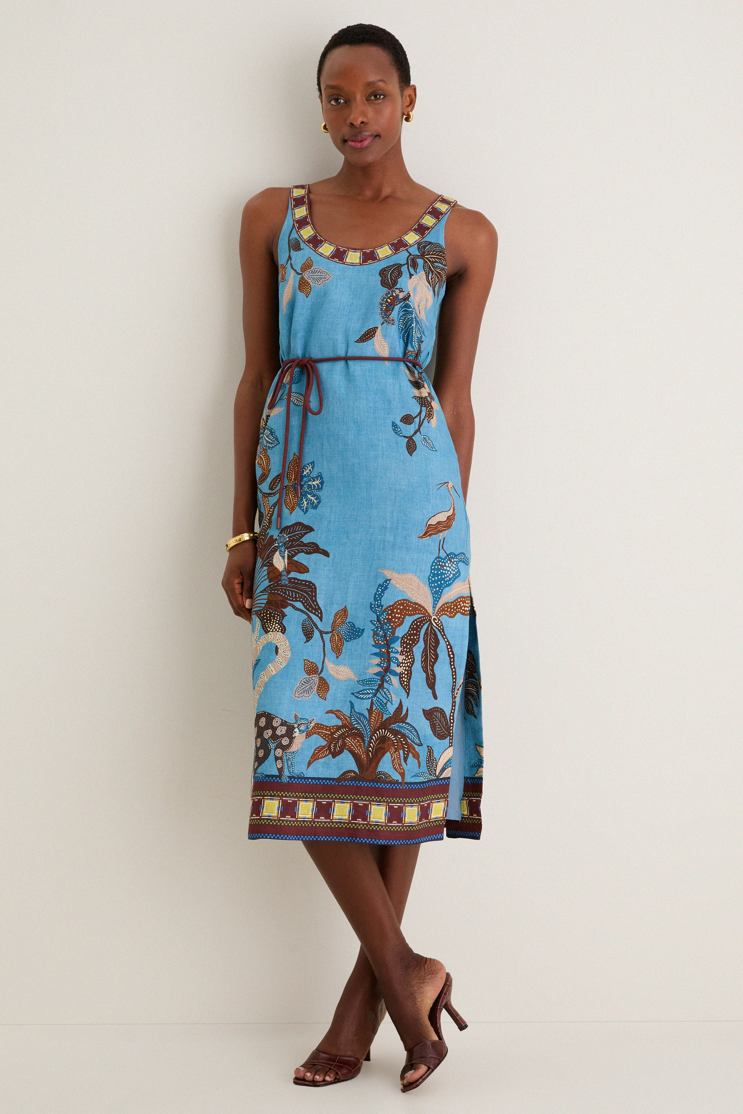 Multi Georgie Sleeveless Midi Dress | Tuckernuck (US)