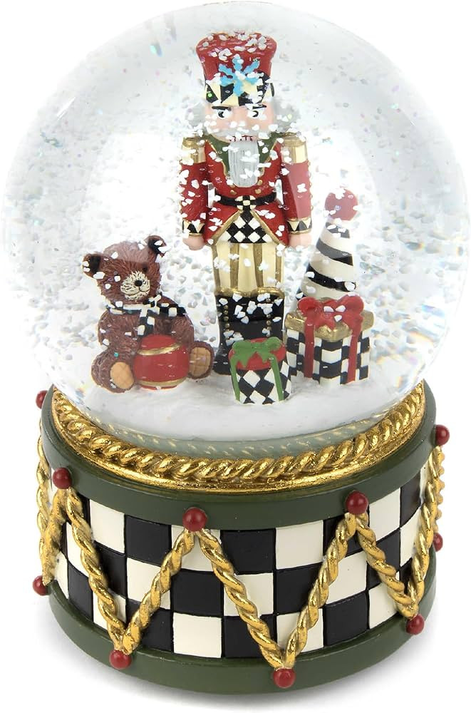 MACKENZIE-CHILDS Snow Globe, Christmas Decoration for Living Room, Holiday Decor, Nutcracker Drum | Amazon (US)