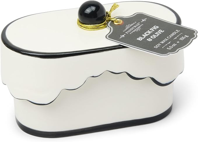 Paddywax Cherie Dish Candle, Soy Wax Candle, Poured with Love Ceramic Jar with Scalloped Lid, Reu... | Amazon (US)
