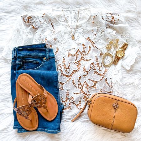 This super cute new crochet blouse comes in 4 colors that are perfect for spring! And how fun is this new Tory Burch bag? It comes in several color options + free shipping too! These beautiful gold earrings are part of a great promo that just started as well. 🛍 Shop it all via the LTK app or head to our blog and click the Shop our IG tab. 

#LTKstyletip #LTKFind