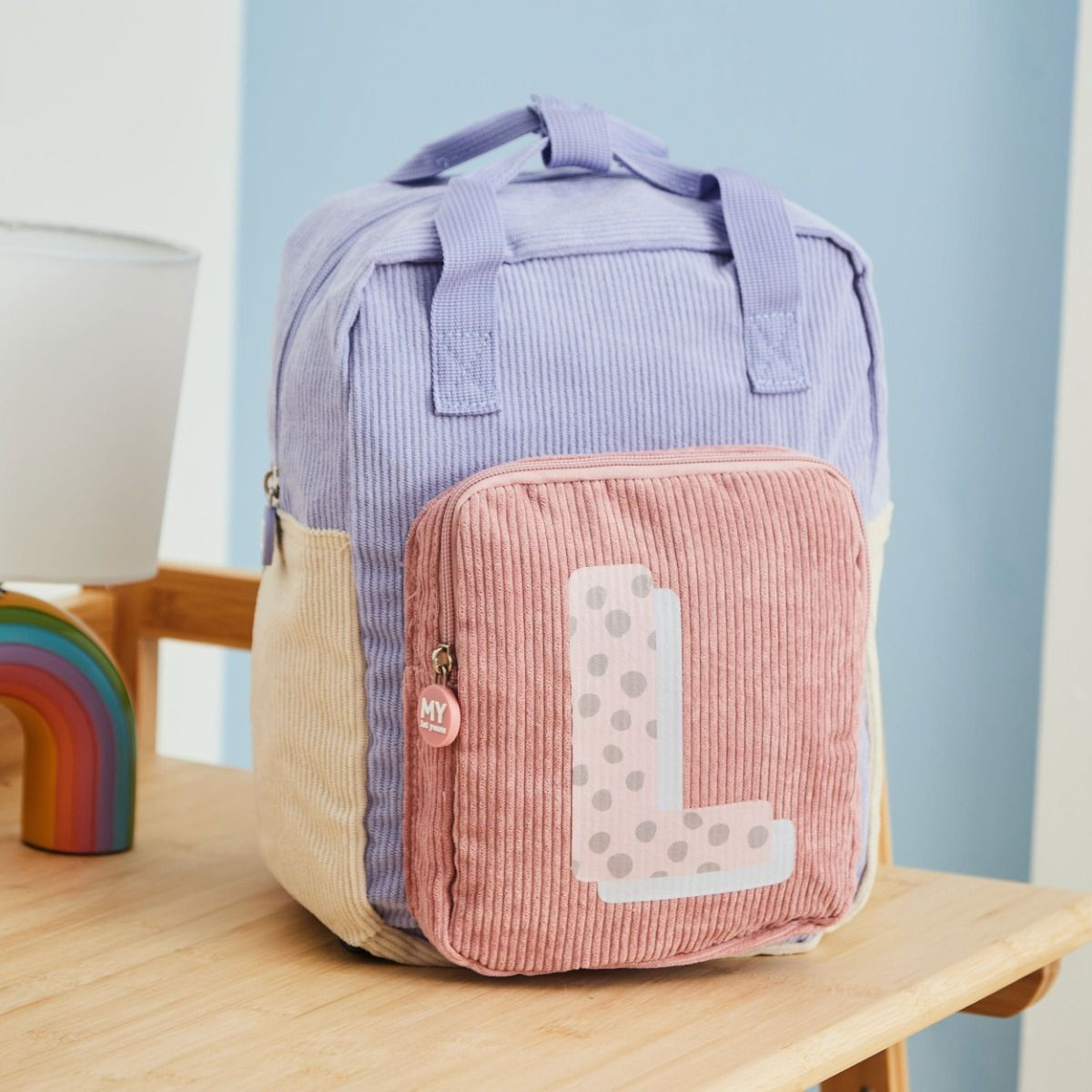 My Kids Personalised Bold Initial Medium Grab Handle Backpack | My 1st Years (Global)
