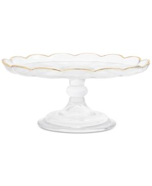Martha Stewart Collection 10" Gold Cake Plate with Shiny Gold Edge, Created for Macy's | Macys (US)
