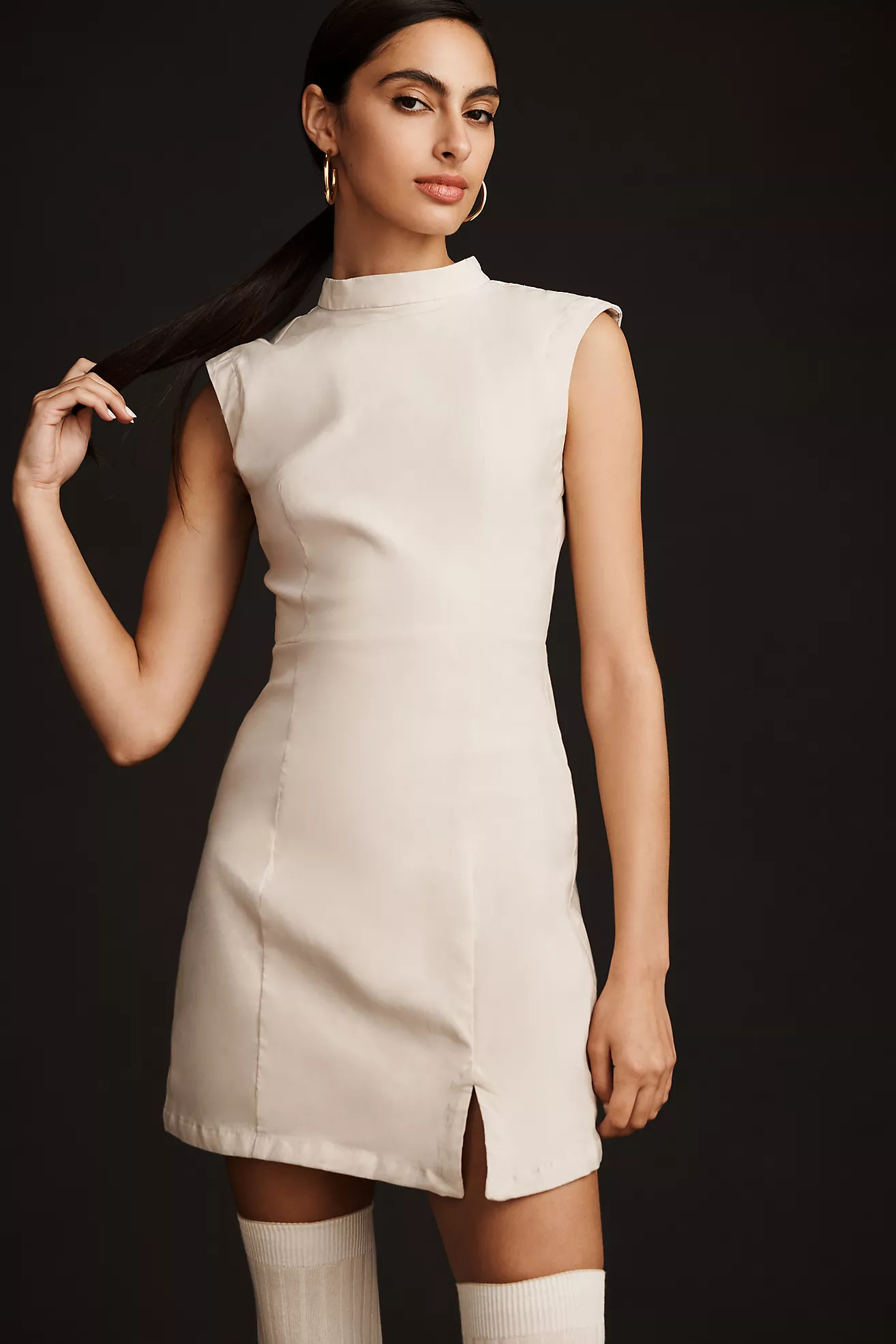 By Anthropologie Mock-Neck Sleeveless Seamed Dress | Anthropologie (US)