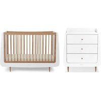 SnuzKot 2 Piece Nursery Furniture Set - The Natural Edit - Oak - Oak / No Mattress | Natural Baby Shower UK