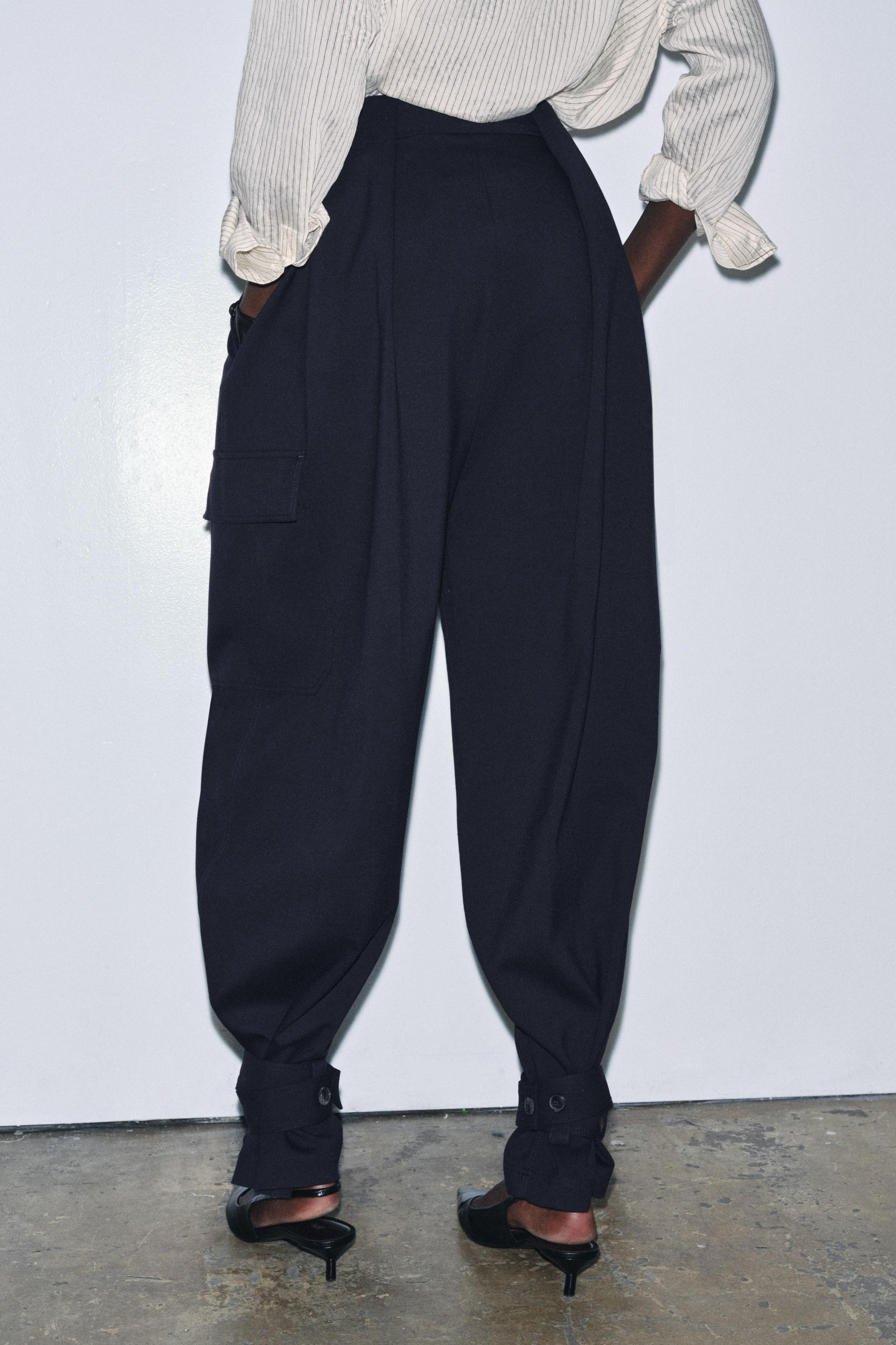 ZW COLLECTION LIMITED EDITION PLEATED CARGO PANTS | Zara US