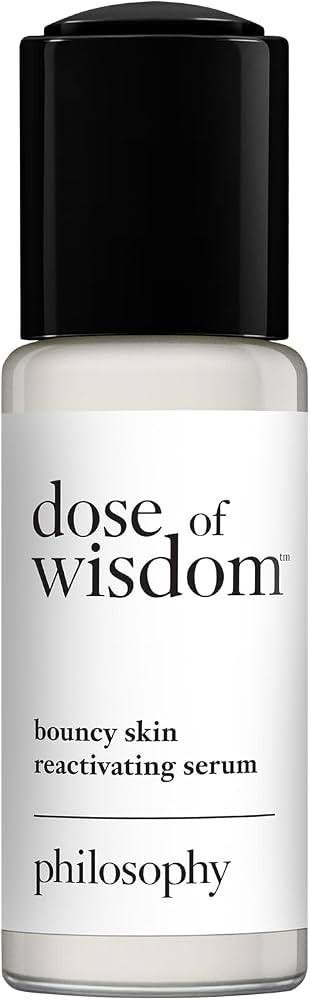 philosophy dose of wisdom bouncy skin reactivating facial serum - with hyaluronic acid, vitamin C... | Amazon (US)