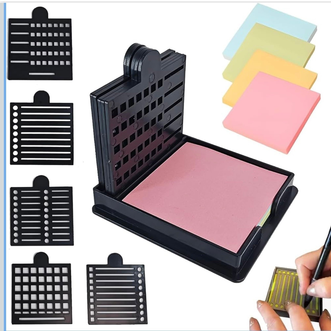I just got this in and ordered it from #amazon  These are stencils to make sticky notes more organized and create a calendar, a checklist and more! #organization #stationary #school #office 

#LTKKids #LTKU #LTKFamily