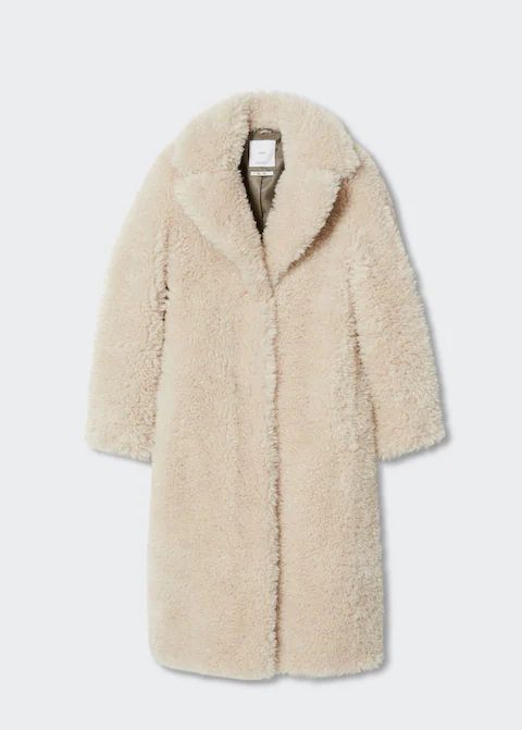 Fur bouclé coat | MANGO (UK)