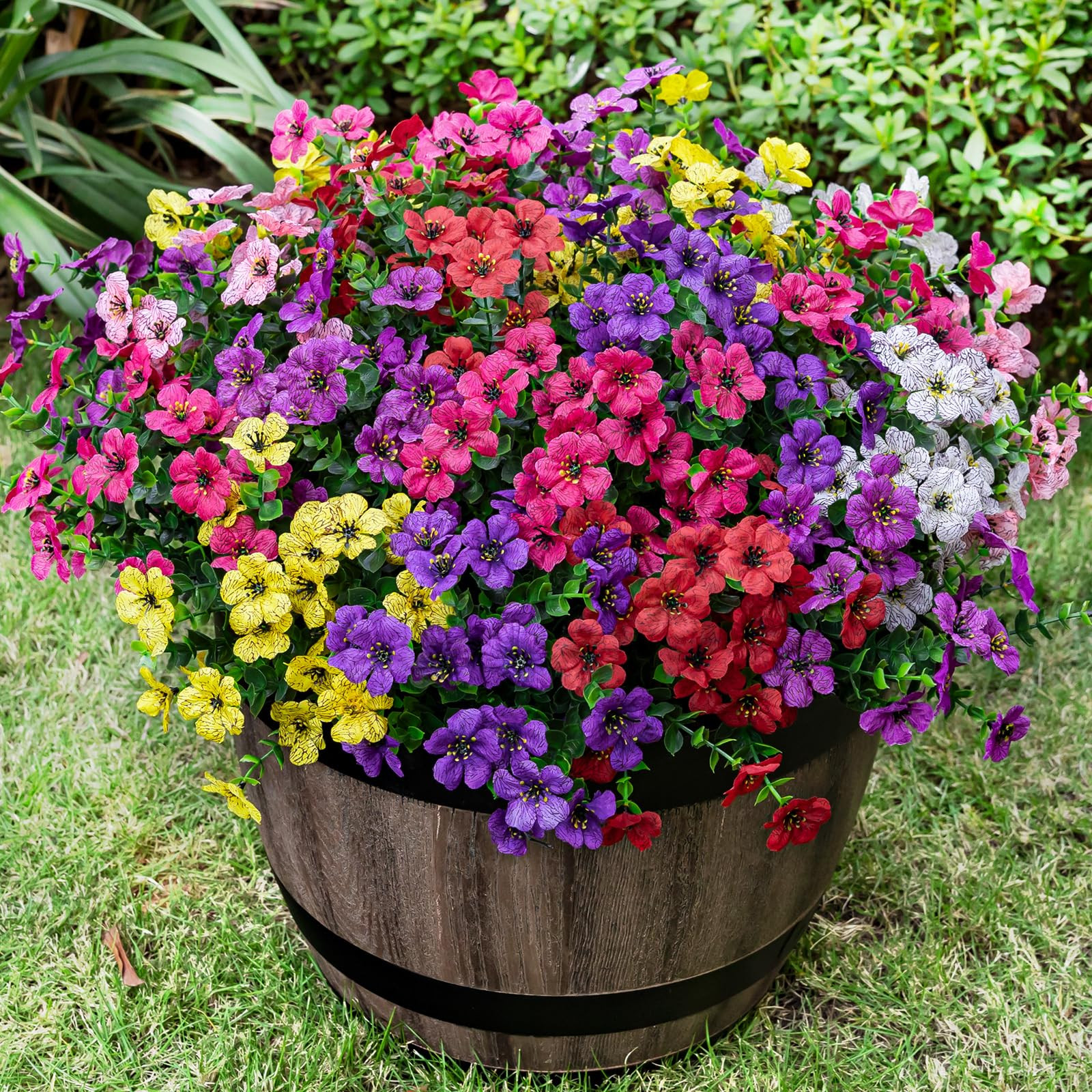 Lnoicy 20 Bundles Artificial Flowers for Outdoor Fake Plants for Spring Decoration,Faux Eucalyptu... | Amazon (US)