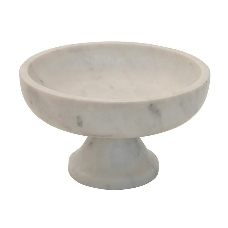 Bloomingville Marble Footed Bowl, White | Walmart (US)