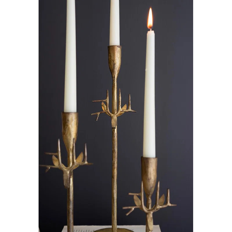 Birch Lane™ Albane 15.5" H Forged Iron Tabletop Candlestick & Reviews | Wayfair | Wayfair North America