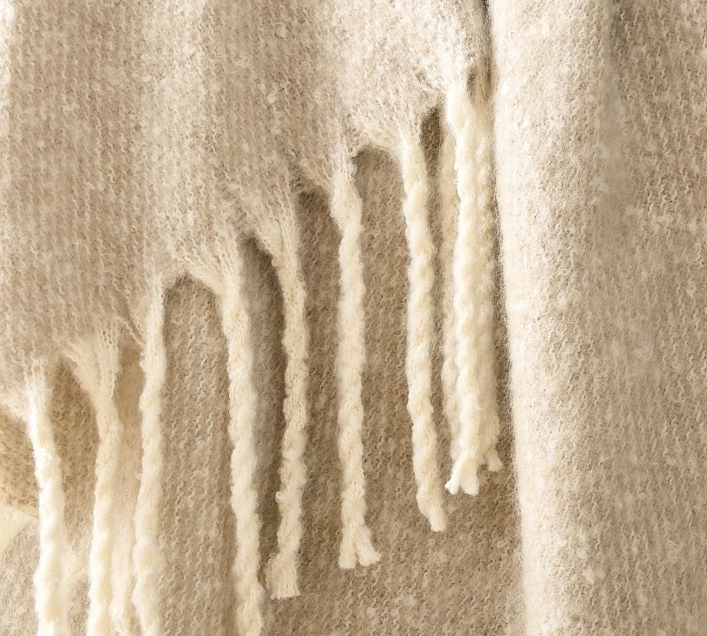 Hayes Faux Mohair Throw Blanket | Pottery Barn (US)