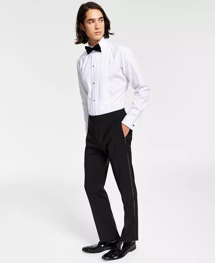 Men's Slim-Fit Infinite Stretch Black Tuxedo Suit Pants | Macy's