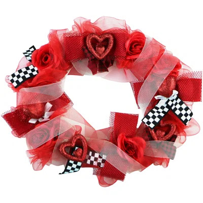 Ribbon Glitter Hearts 20" Wreath | Wayfair North America