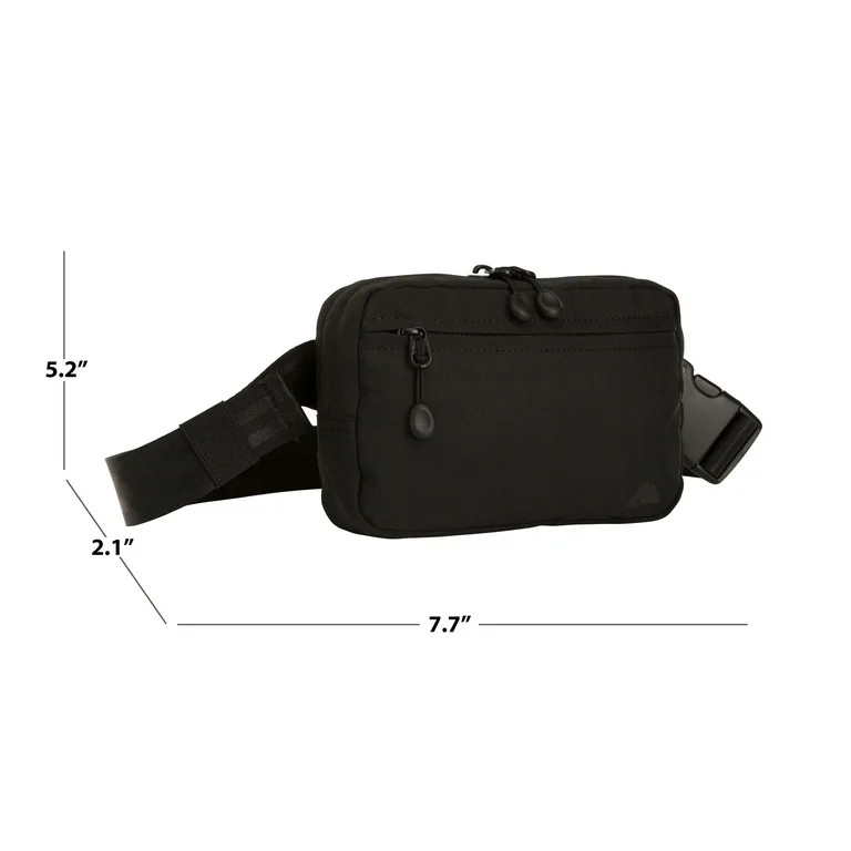 Ozark Trail Waistpack, Black Fanny Pack, Polyester, Zipper | Walmart (US)