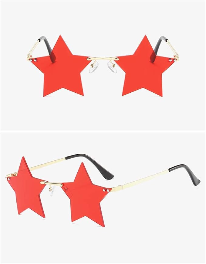 ENTHYI Rimless Star shape Sunglasses Personality Sun Glasses for women/men Party glasses personal... | Amazon (US)