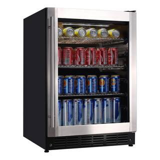 23.4 in. 50 Bottle, 154 Can, Wine and Beverage Cooler with Stainless Steel Door | The Home Depot