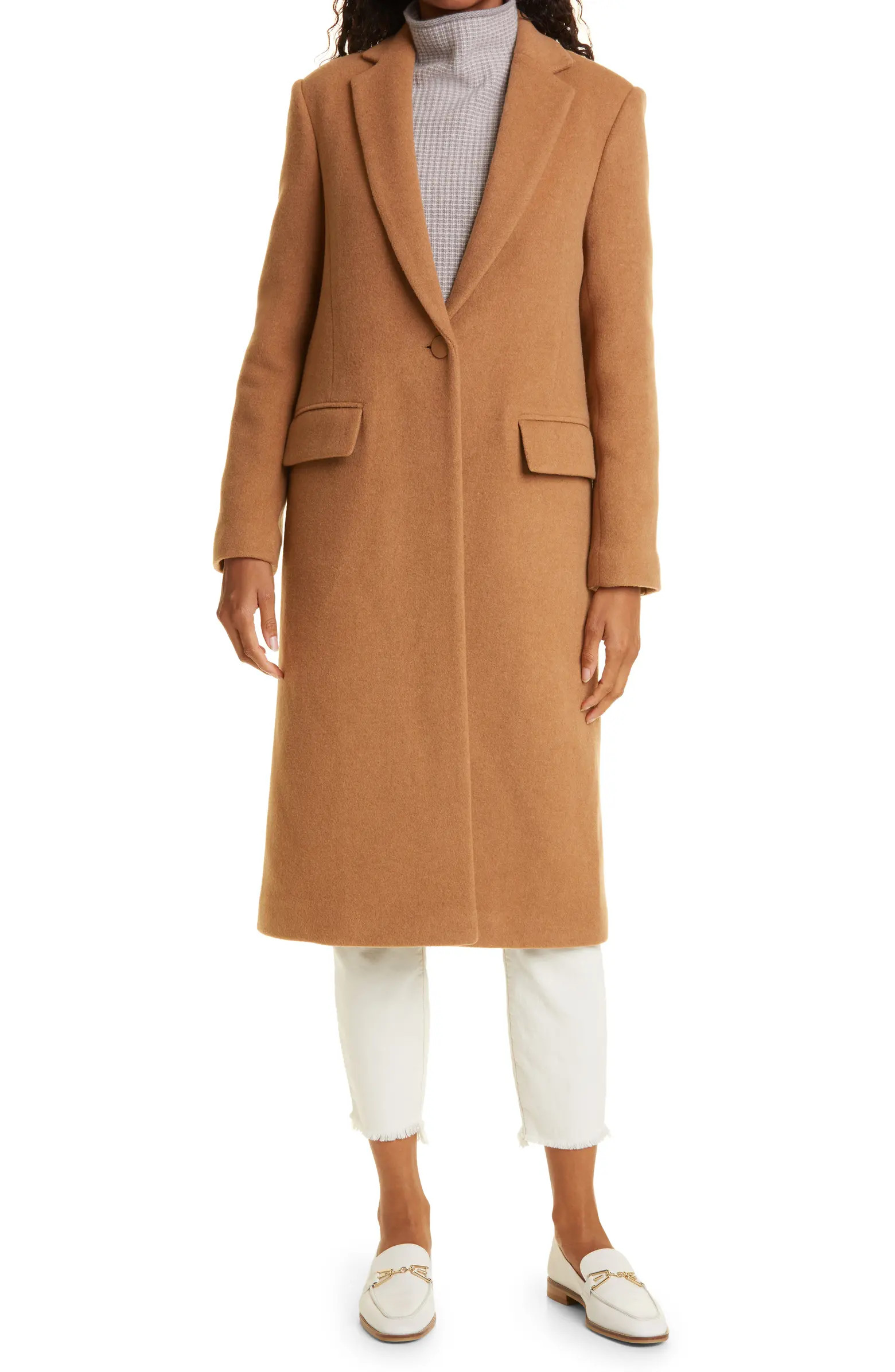 Club Monaco Slim Tailored Wool Blend Coat | Nordstrom | Nordstrom