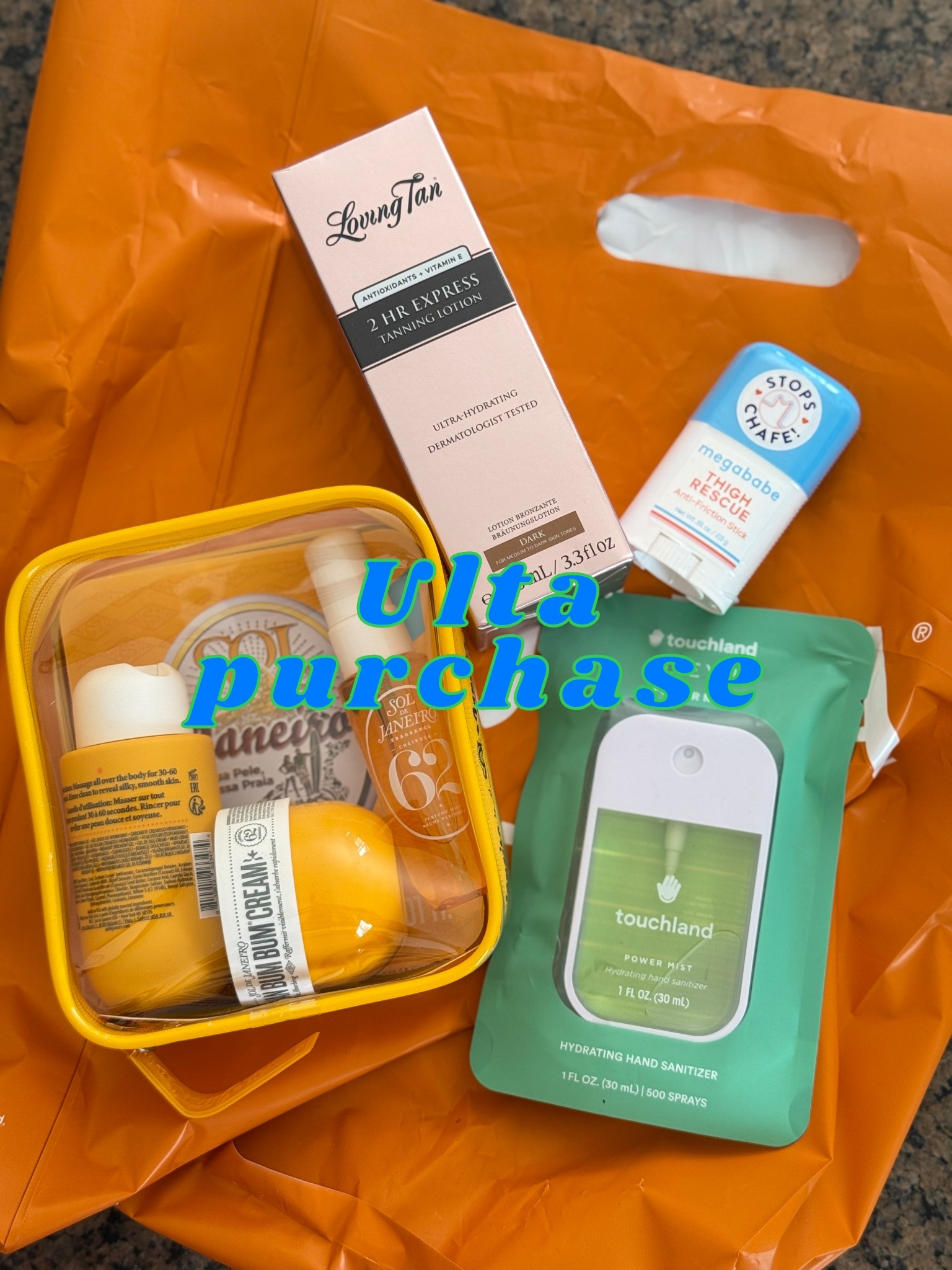 Ulta buys for our Disneyland trip + my favorite Kopari Body Glow is on sale today for 21 days of beauty! 😍

Sol de Janeiro 62 is my favorite love these for travel and summer
Loving Tan new 2Hr Express Tanning Lotion in Dark just because
Touchland doesn’t dry out my kids hands 
Mega Babe Thigh Rescue mini because IYKYK


#LTKBeauty #LTKFindsUnder50 #LTKTravel