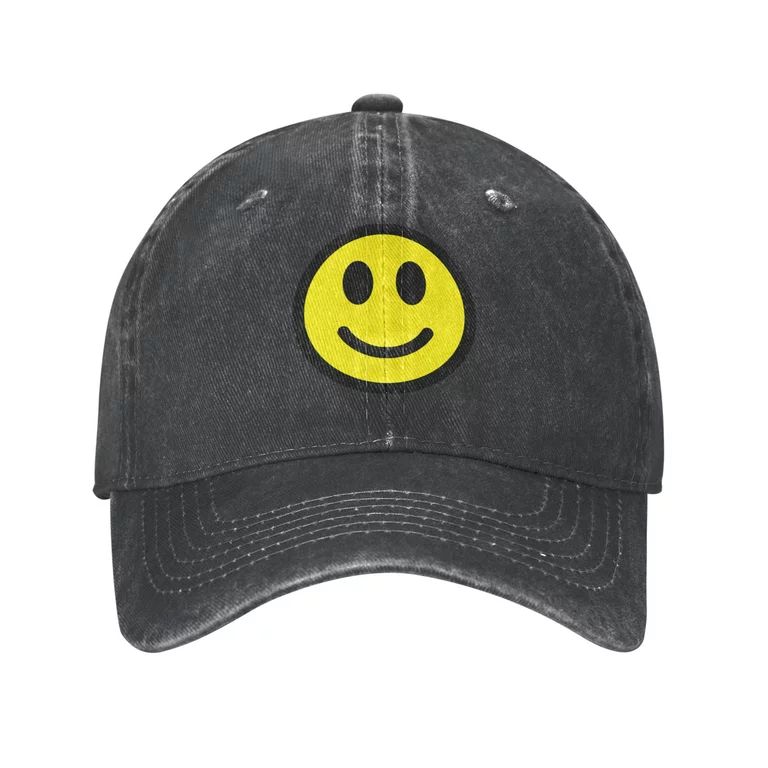 DouZhe Adjustable Washed Cotton Baseball Cap - Smiley Face Emoticon Prints Vintage Dad Hat Unisex... | Walmart (US)