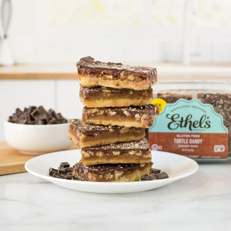 Ethel's Baking Co. Turtle Dandy Dessert Bar Tray, Shelf-Stable, Baked, 1.5 oz, 4 Count | Walmart (US)