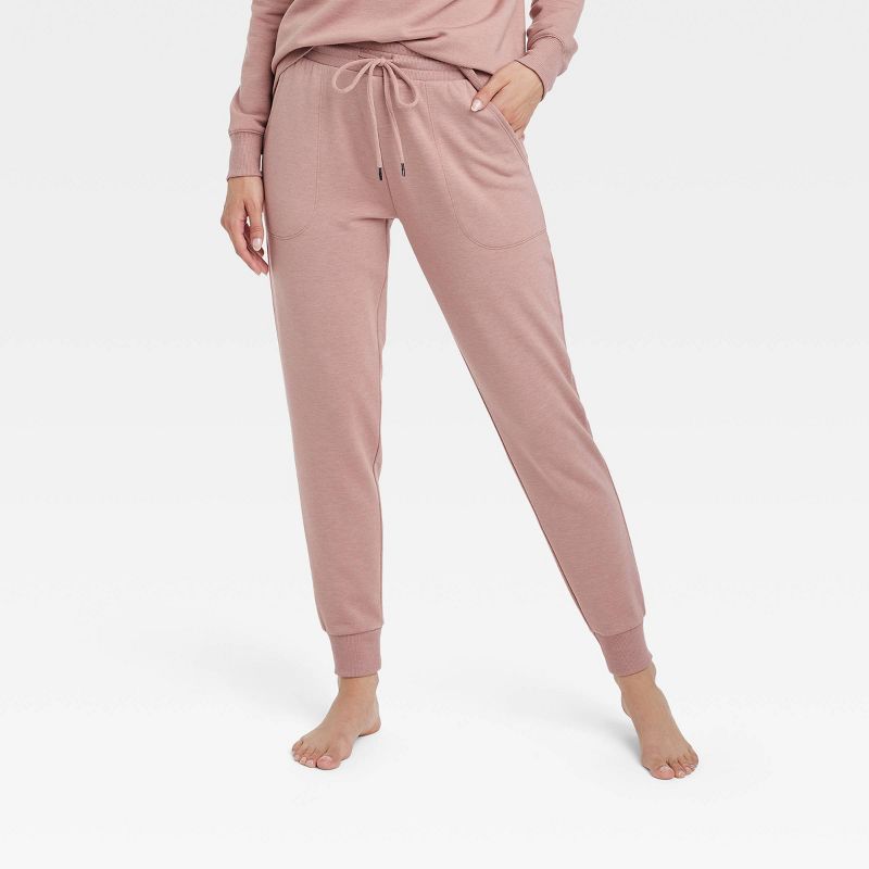 Women's Beautifully Soft Fleece Jogger Pants - Stars Above™ Brown | Target