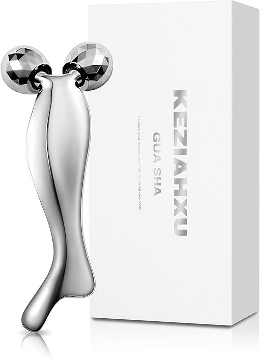 Facial Massage Roller, Gua Sha Face Roller Tool 2-in-1, Skin Care Roller for Face Neck Body, Redu... | Amazon (US)