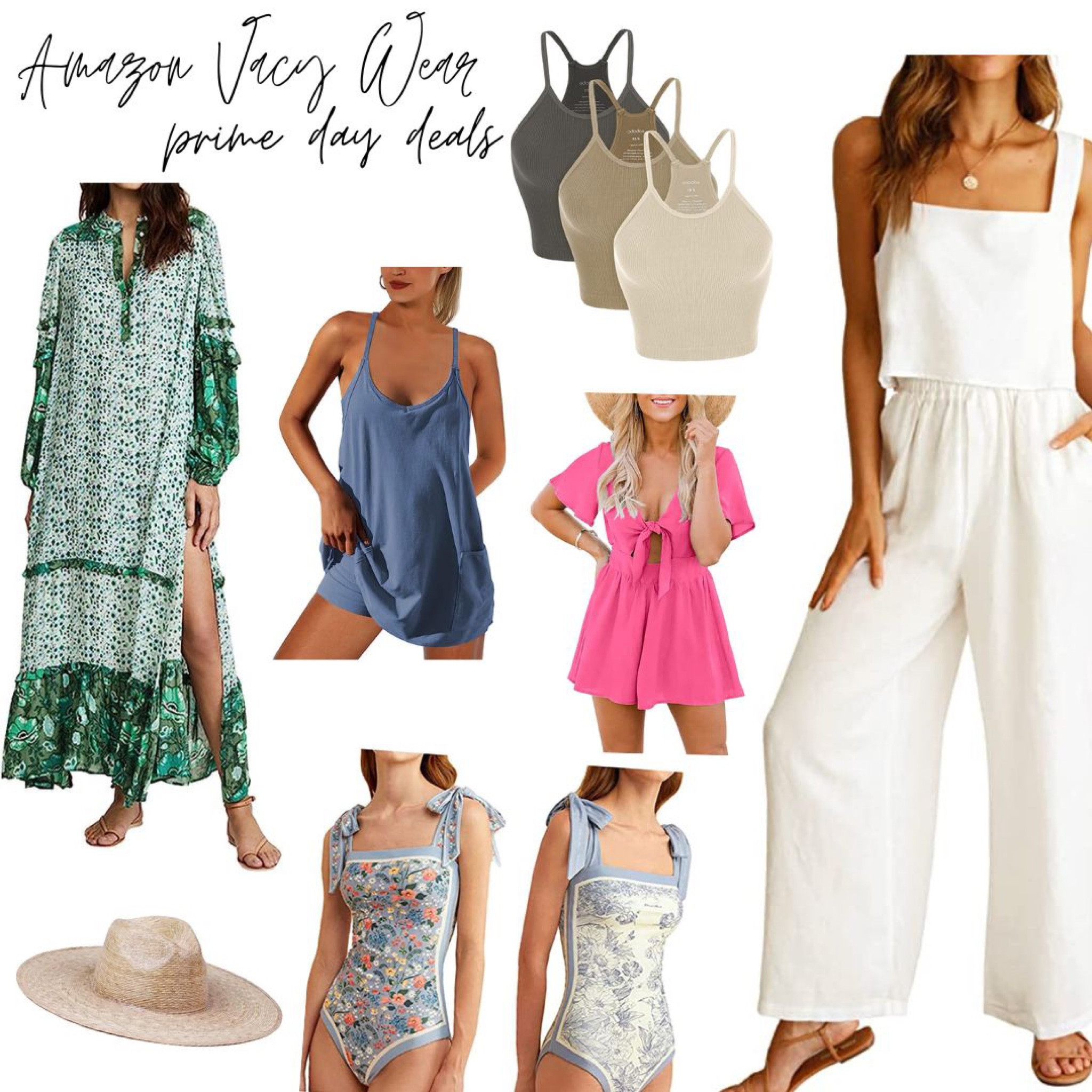 Amazon round up of all the cute summer vaca outfits I have purchased for my cruise coming up!! Loving these finds all run pretty TTS! Find all these in prime day woman’s fashion sale! 

#LTKFind #LTKxPrimeDay #LTKswim
