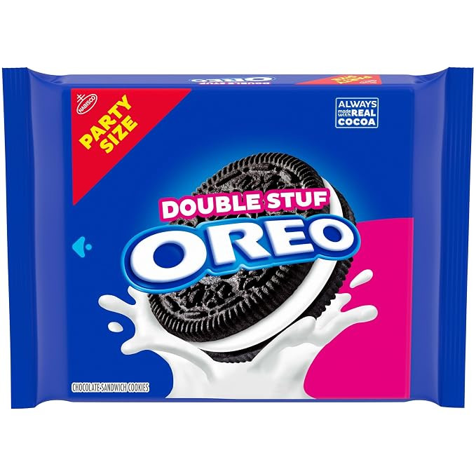 OREO Double Stuf Chocolate Sandwich Cookies, Party Size, 24.95 oz | Amazon (US)