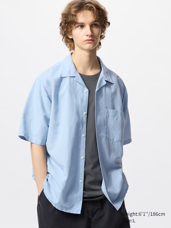 Cotton Linen Shirt (Short Sleeve) | UNIQLO (UK)