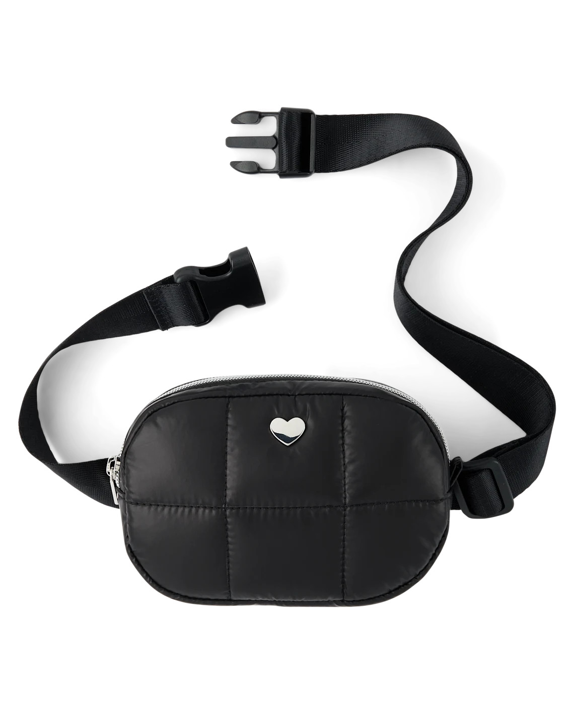 Girls Quilted Heart Belt Bag - black | The Children's Place