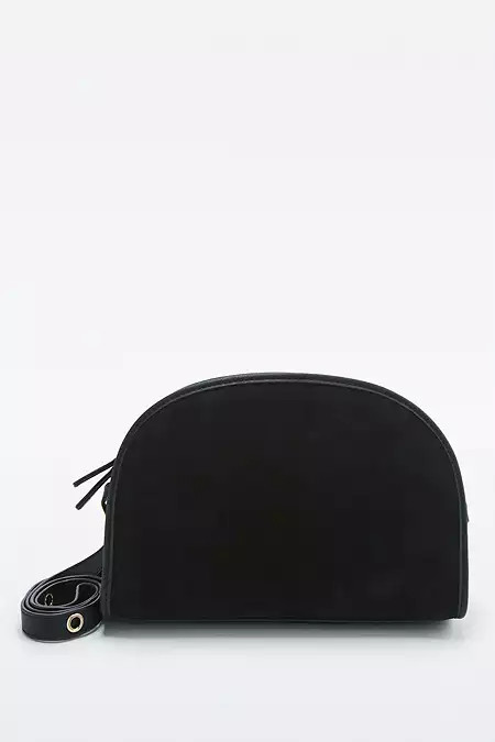 Black Eyelet Suede Cross Body&nbsp;Bag | Urban Outfitters UK