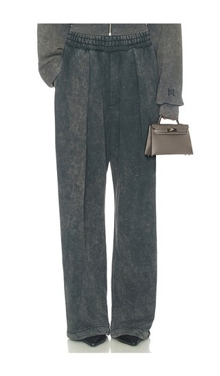 The Full Sweatpants in Fleece in Vintage Distressed Black | Revolve Clothing (Global)