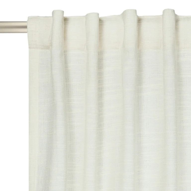 Better Homes & Gardens Textured Solid Chenille Blackout Single Curtain Panel, Ivory, 50"W x 84"L ... | Walmart (US)