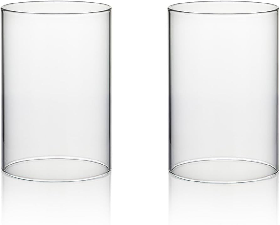 WGVI Hurricane Candle Holder Sleeve, Wide 4", Height 6", Clear Glass Cylinder Candleholder, Chimn... | Amazon (US)
