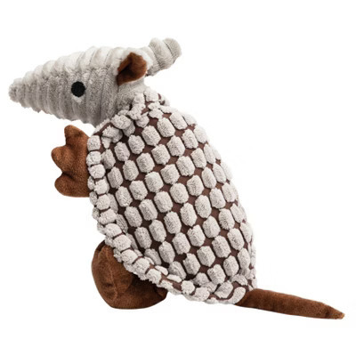 Itopfox Plush Dog Squeaky Toy Stuffed Armadillo Animal Pet Puppy Chew Toys for Small Medium Large All Breed Sizes Dogs, Gray | Target