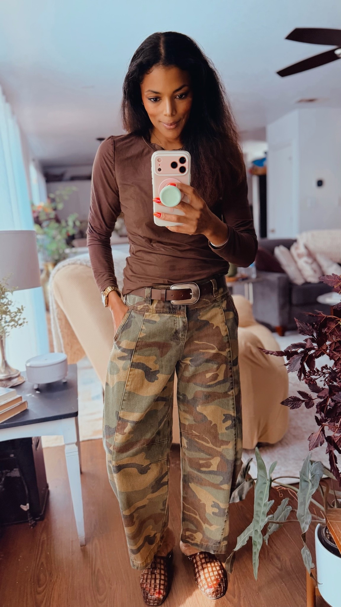 Guess what tomorrow is? A new episode of the “Lioness” I’m ready to sign up and go grab my girl Jo! They have one more episode for foolishness then I’m auditioning no joke😅🤌. Anyway my favorite camo barrels are almost completely sold out ladies! these chocolate Jellies stay on repeat! to Like this post, comment SHOP & I'II send you the links!
I am 5’5• 130Ib • 36B • 24/25 waist. All links can be found on @shopltk app following: @nursebeautypreneur and
@nursebeautypreneur on IG in my bio
outfit, summer outfit, easy casual outfit, 40s style, 40s fashion

#LTKgrwm #LTKdayinmylife #LTKootd