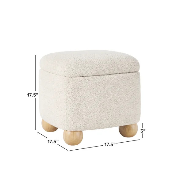 EZ Assembly 2-Piece Contemporary Bouclé Upholstered Lounge Chair And Small Storage Ottoman | Wayfair North America