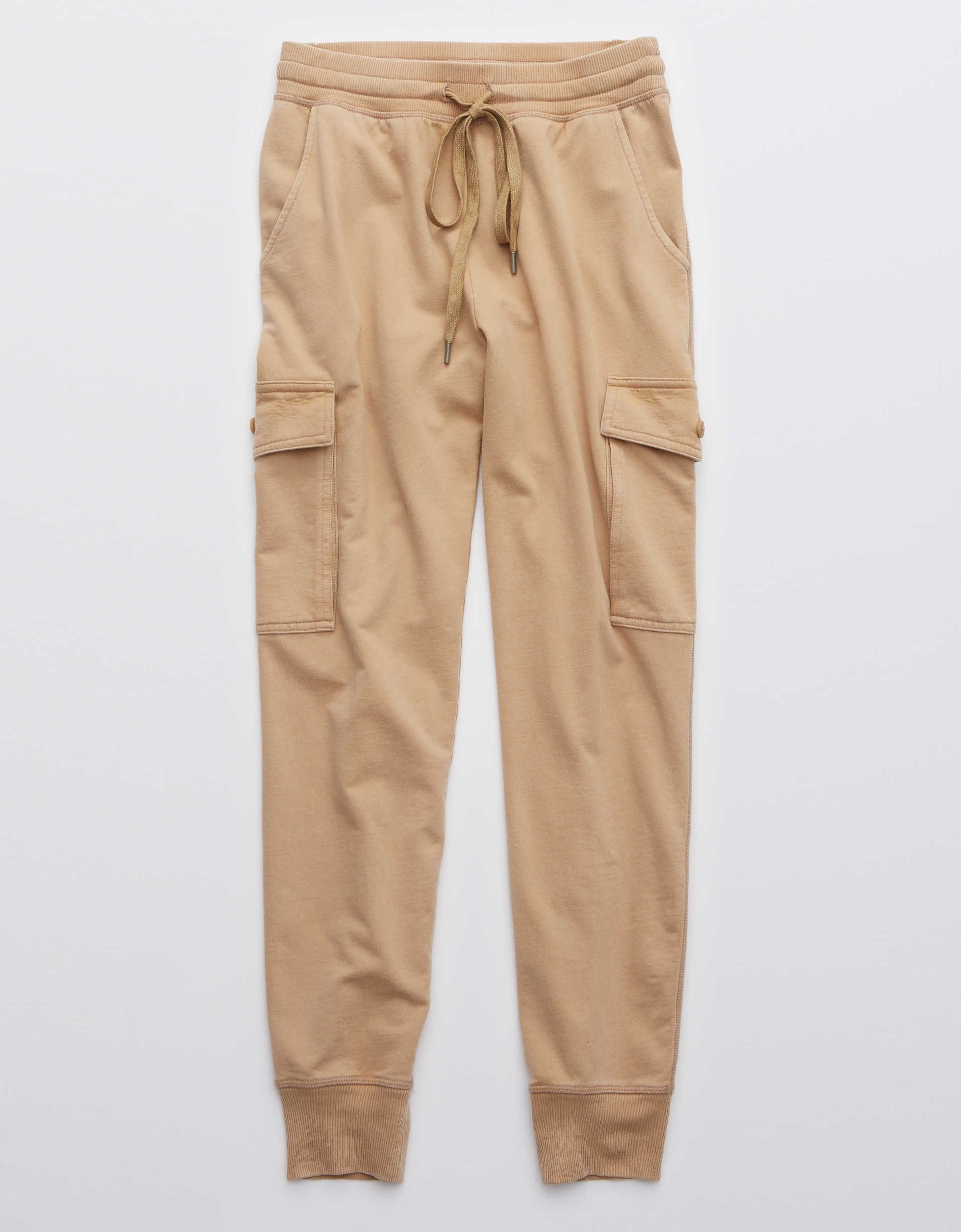 Aerie Sunwashed Fleece Cargo Jogger | American Eagle Outfitters (US & CA)