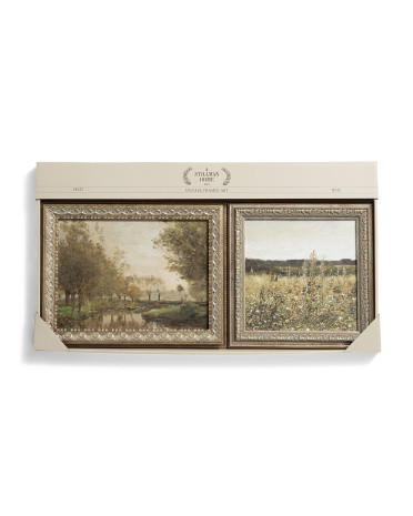 Set Of 2 14x11 And 11x11 Wildflower And Creek Wall Art | TJ Maxx