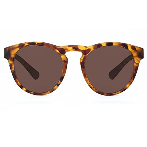 Tortoise Shell Cat Eye Sunglasses, Non Polarized Retro Vintage Eyewear, Round Sunglasses for Men & Women, Non-slip Frame and Non-Polarized Copper Lens | Amazon (US)
