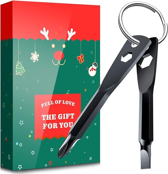Keychain Screwdriver Tool Gifts for Men, KUSONKEY Christmas Gifts Stocking Stuffers for Men, 4-in... | Amazon (US)