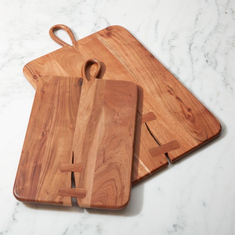 Mateo Acacia Board | Crate and Barrel | Crate & Barrel