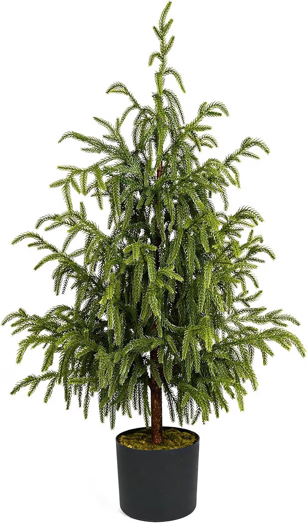 Artificial Norfolk Pine Tree - 3FT / 90CM Faux Christmas Tree Potted Plants Real Touch for Indoor... | Amazon (US)