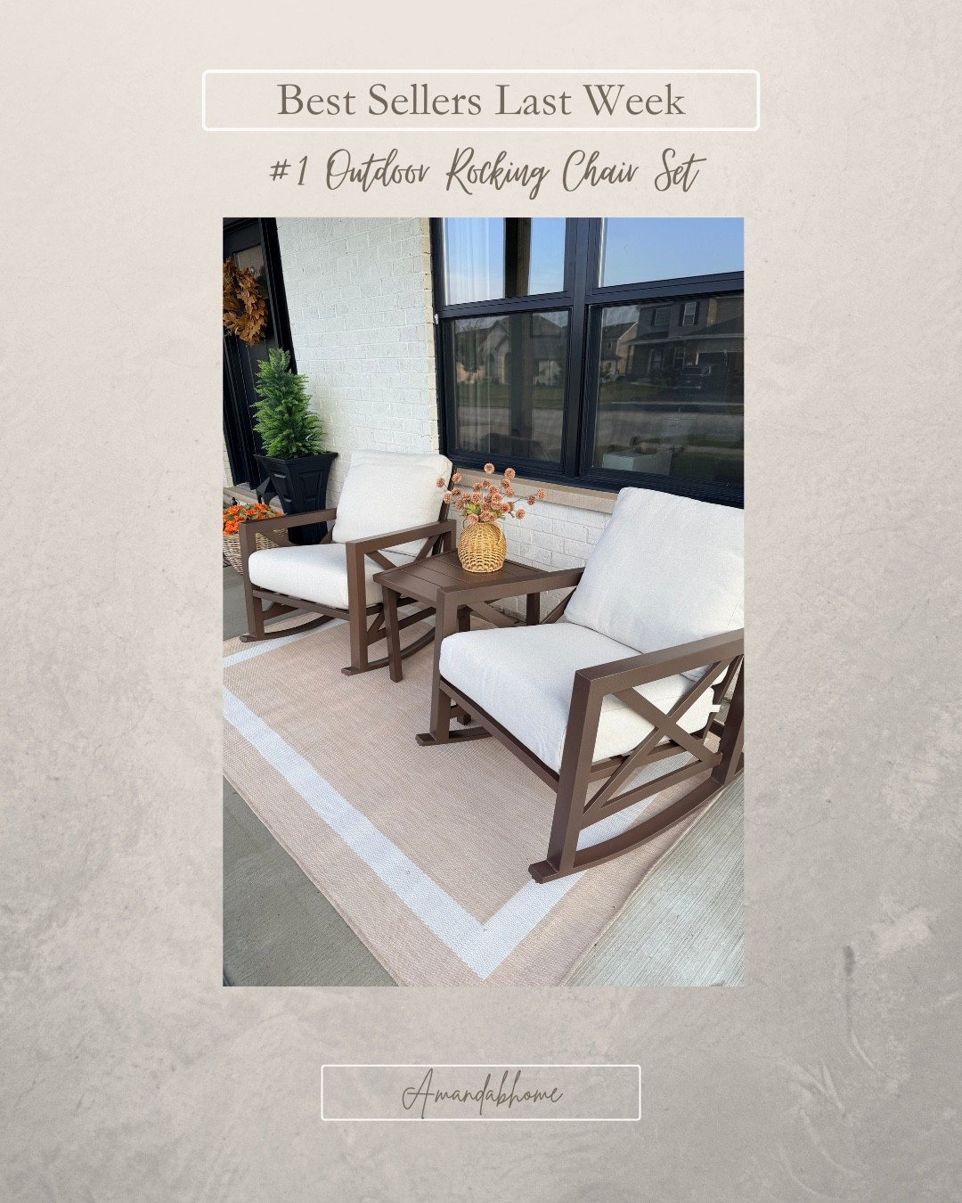 This outdoor rocking chair set comes with the table too🤩🙌

#LTKHome #LTKSaleAlert