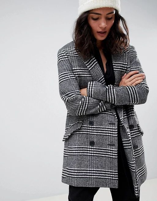 ASOS DESIGN slim coat in check | ASOS US