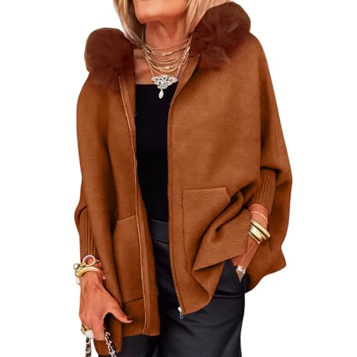 Warm Coats Outerwear Elegant Knitted Cape Open Front Cardigan Jacket for Winter | Amazon (US)