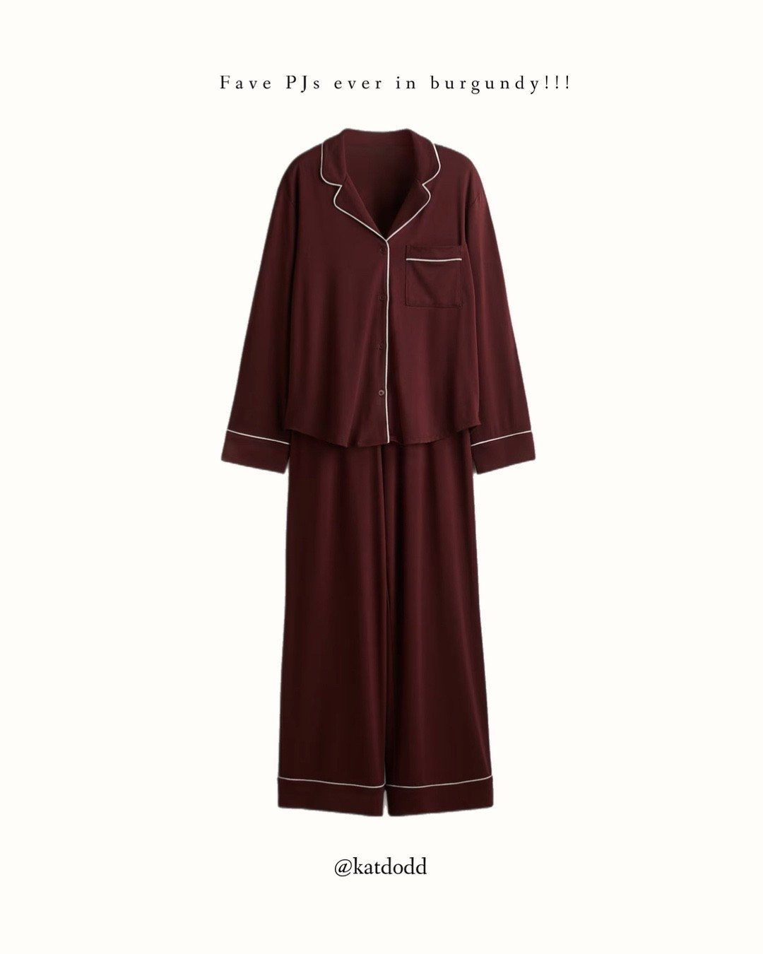My fave pjs ever that I have in every colour now in burgundy 🤍🤍🤍


H&M Pajamas button up top and trousers burgundy nightwear soft fabric home winter outfit inspo

#LTKuk #LTKautumn #LTKstyletip