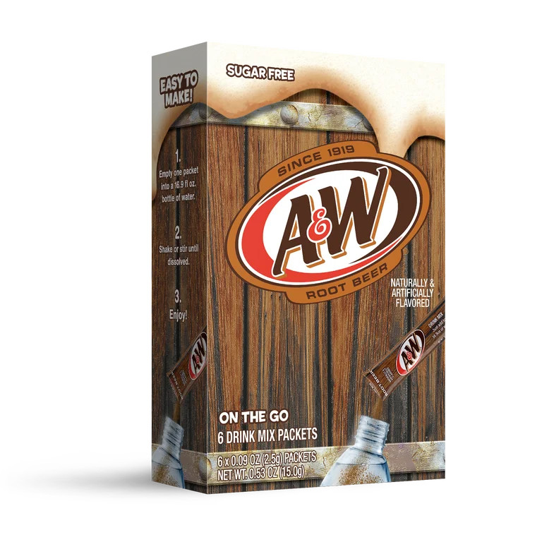 AW Root Beer Powder Drink Mix, Sugar-Free, 12 Pack | Walmart (US)